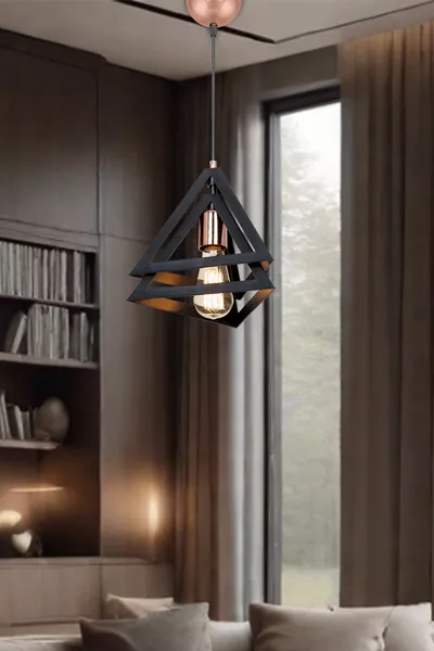 Zwarte hanglamp kroonluchter slaapkamer woonkamer keuken gang lamp