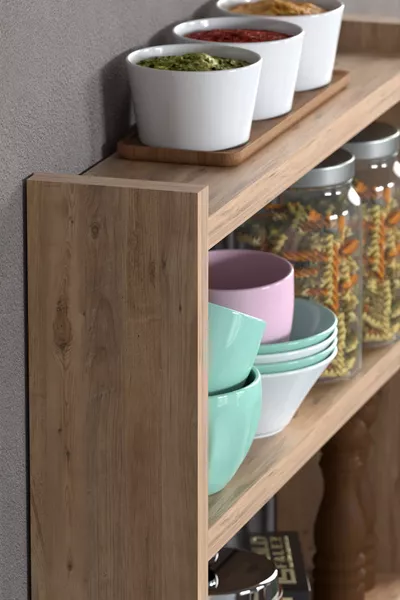 Kitchen Shelf Countertop Organizer Walnut