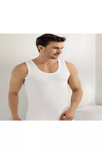 Canottiera da uomo bianca confezione da 6, % cotone, taglia M, nuova stagione