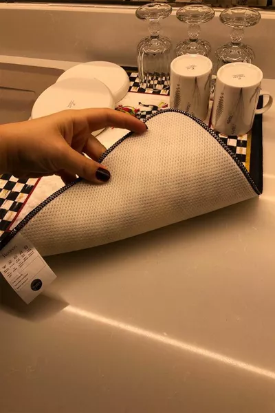 Bulasik Kurutma Mati Kurulama Bezi Kurutma Örtüsü Tezgah Üstü Bulaşıklık  Cm Yıkanabilir