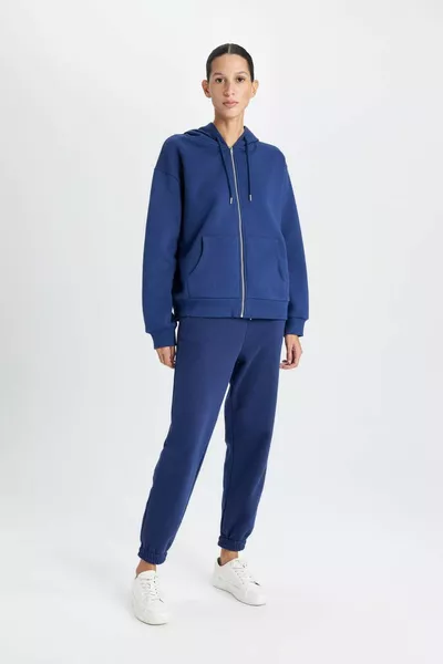 Jogger Kalın Eşofman Altı Beli Paçası Lastikli Bağcıklı Cepli WN