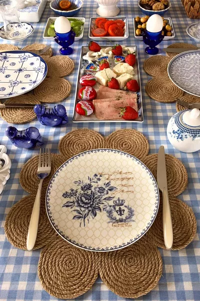 6 Pieces Daisy Straw Rope Placemat cm