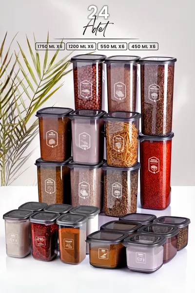 Set di Contenitori per Alimenti Modernity a Etichetta,  pezzi (ml    )