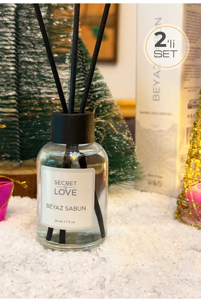 2 L ZIMMERDUFT MIT STÄBCHEN WEIßE SEIFE