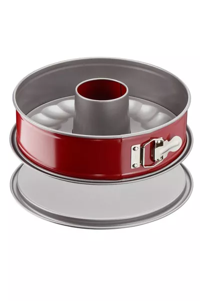  Delibake Savarin Roter Kuchenring mit Griffen,  cm - 