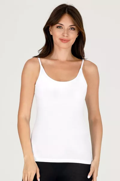 حمالة صدر نسائية رقيقة من القطن مع ليكرا أبيض - 