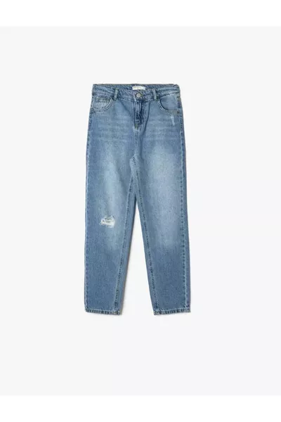 Jeans da ragazzo con elastico regolabile in cotone