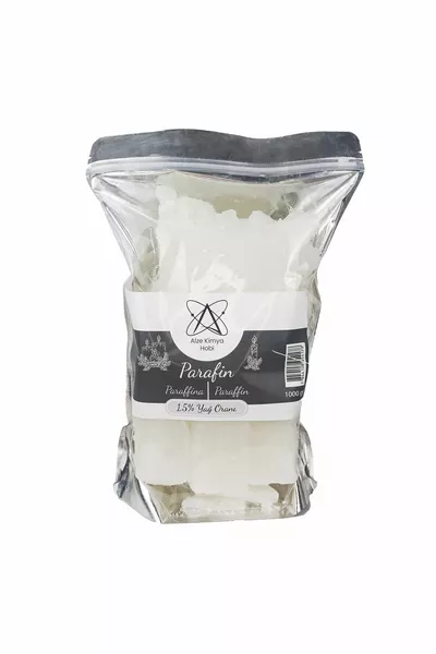 Cire de paraffine blanche 1,5 % grasse - Idéale pour la fabrication de bougies sous forme de blocs de 1 kg