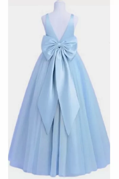 نيس ساديك زفاف الفتيات الطفل الأزرق عيد ميلاد اللباس