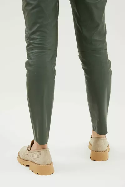 Mocassins en cuir véritable pour femmes   Bn Ayk 