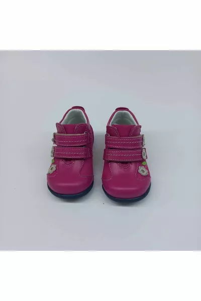INNEN UND AUSSEN FÜR MÄDCHEN ECHTES LEDER ORTHOPÄDISCHE ANATOMISCHE SCHUHE FÜR DEN ERSTEN SCHRITT FUCHSIA