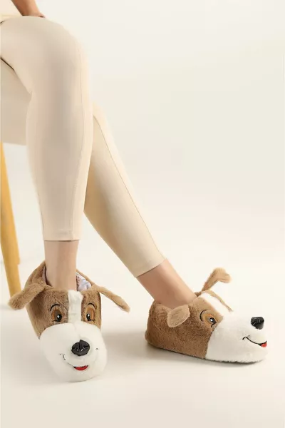 Unisexe chien figuré bottes de maison Panduf semelle antidérapante maison Pantuf pantoufles maison chaussures maison Panduf