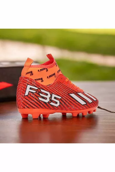 Super Mercury Studded Football Boots With Ankle Socks Adult Kids Sneakers