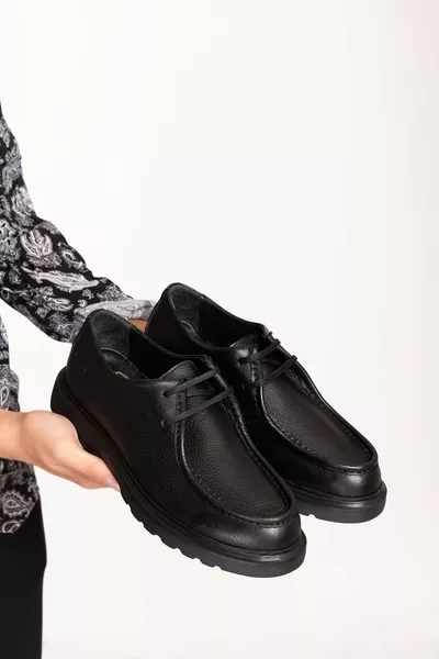 Inside Out Genuine Leather Thick Sole Oxford Casual Shoes src.