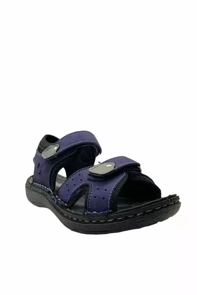  Boys' Navy Blue Leather Sandals