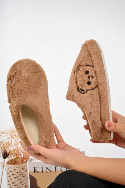 Pantofole da casa da donna, pantofole di peluche, pantofole da dote e fascio, non fa rumore, suola spessa