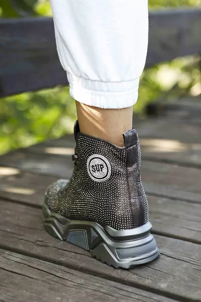 ٪ أحذية Orj Zenne عالية النعل مع الأحجار التشريحية