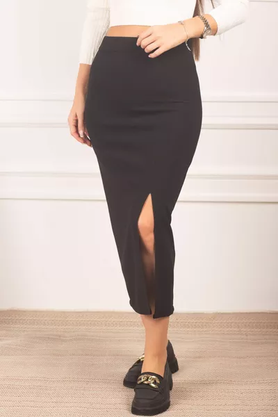 Пола-молив под коляното с еластична цепка на талията отпред