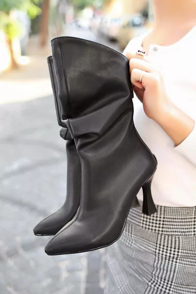 Feles الظهر سستة الرباط أحذية نسائية أسود