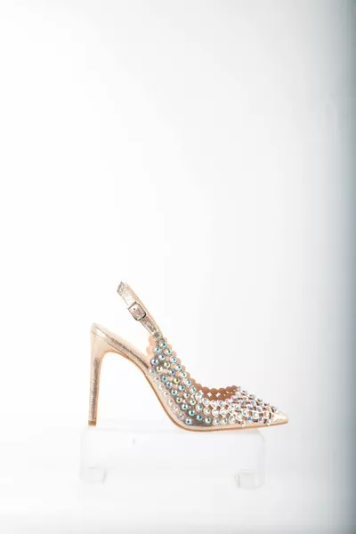  حجر مساء اللباس أحذية رقيقة كعب بونت