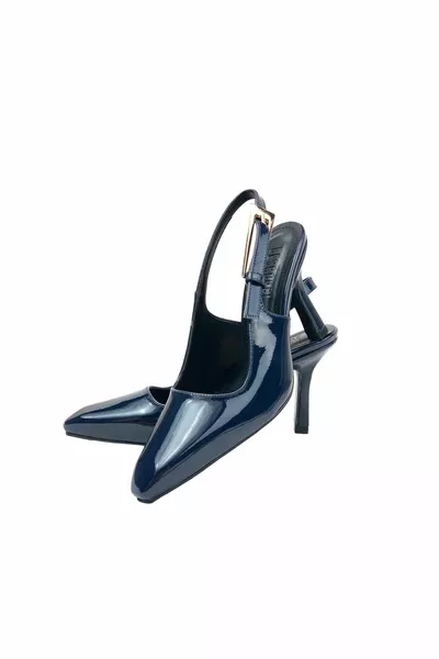 ليريا كحلي كحلي جلد لامع 9 سم للسيدات 