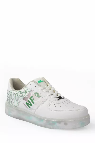 Beyaz - Yeşil Erkek Lifestyle Ayakkabı 