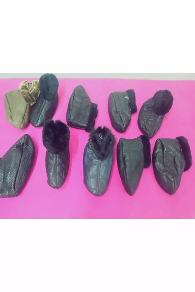 2 пары ботильонов из натуральной овечьей шерсти