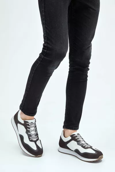 سنيكرز وسنيكرز جلد طبيعي للرجال   Erk Ayk 