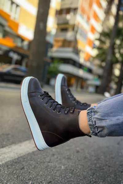 LOBIYA Lace-Up Neck Heren laarzen BRUIN - CHE