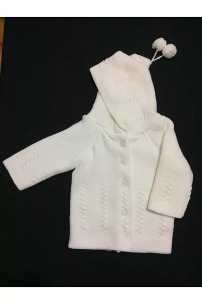 للجنسين طفل أبيض كارديجان معطف الطفل قمم كارديجان معطف