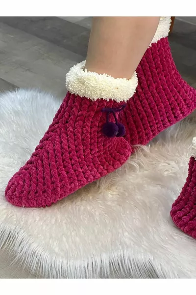 КАДИФЕНА ФИЛЦОВА ПОДМЕТКА ПОМПОН ДОМАШНИ ОБУВКИ