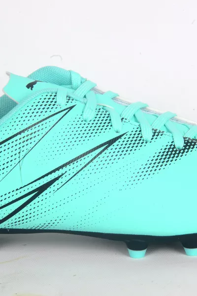  Green Mint Leather Casual Sole Lace-Up Flexible Casual Men's Football Boots Sneakers