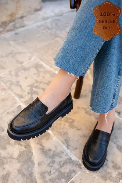 ميتون أسود 4 سنتيمتر سميكة وحيد مخصص خياطة تصميم جلد طبيعي النساء المتسكع