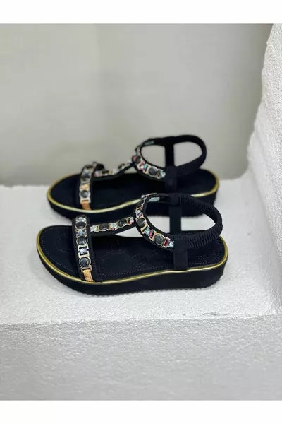 -2 SANDALEN MET GEWATTEERDE ZOOL STONE DAMES