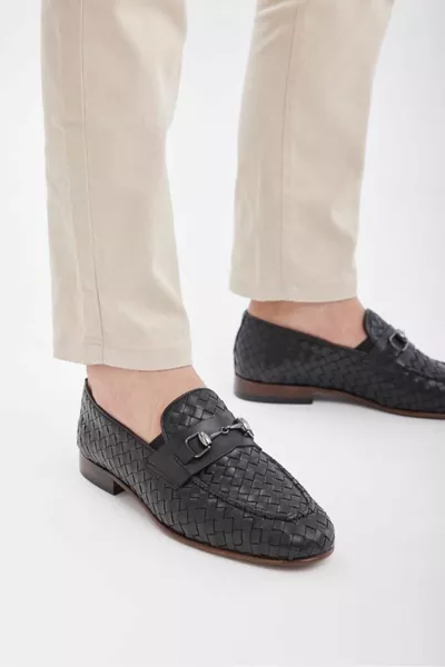 Classic Knit Leather Genuine Leather Men's Shoes
