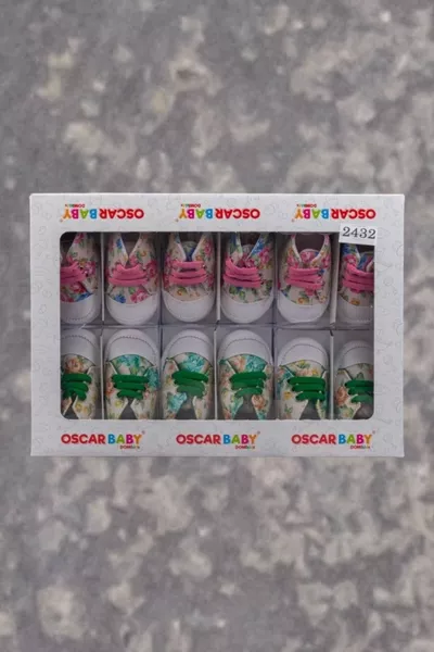 الأزهار الملونة منقوشة الدانتيل متابعة الجوارب طفلة  شهرا