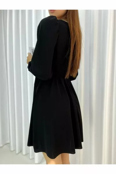 Tessuto flessibile Low-Cut Gonna Bell Cut Abito da sera a maniche lunghe e abito da laurea  