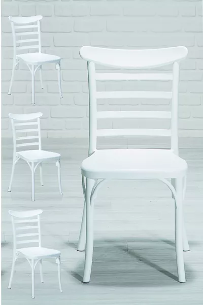 Efes Home Kitchen Chair 4 Pieces – White