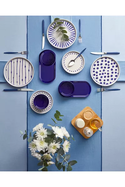 Cosmos Seramik Kahvaltı Takımı  parça 6 kişilik Lacivert