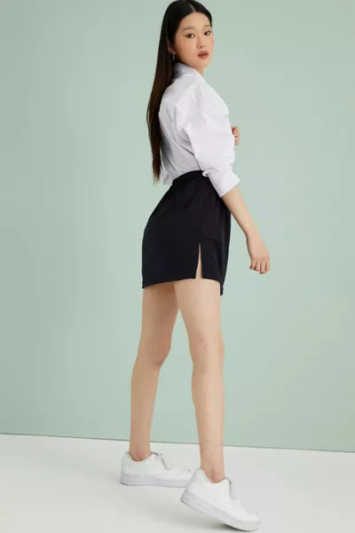 Jupe de bain avec mini jupon et doublure - Noir