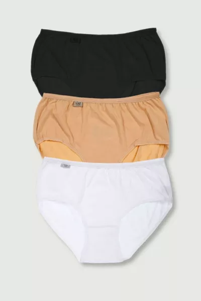 سروال داخلي نسائي بكشكش، حزمة من 3 ألوان مختلطة، قطن مرن 