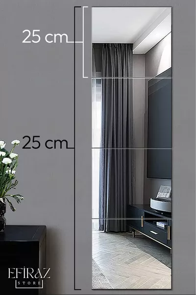 Decorative 4-Piece Square Wall Mirror Set - Cm Modern and Stylish Design