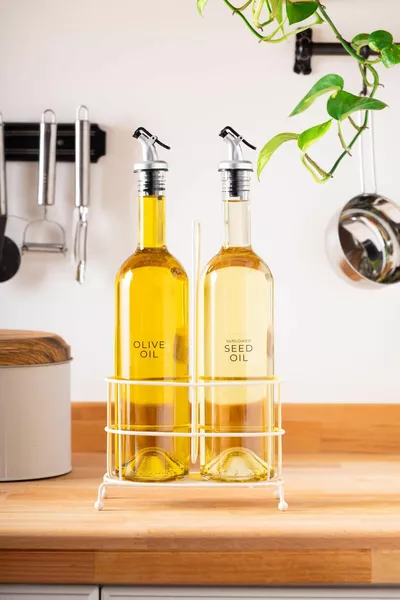 Cremma 2-частна стойка за олио мл Бяла