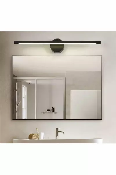 Zelfklevende cm daglicht LED-batterij wandlamp voor badkamer, schilderij, spiegel, wandverlichting, zwart, incl. batterij