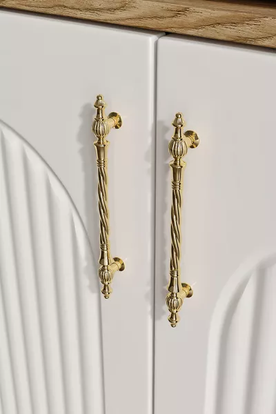 Kale Metal Handle Shoe Rack Multipurpose Cabinet Kitchen Pantry Balcony Ecru Walnut