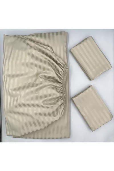 Satijnen Hoeslaken met Elastiek + Kussensloop met Deksel (hoge hoekdiepte) ***laatste trend***