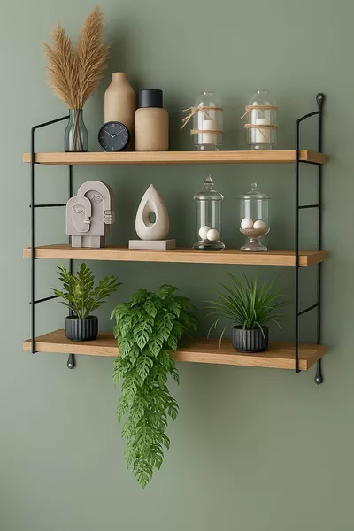 Scaffale da muro di lusso a 3 livelli grande (PINO)