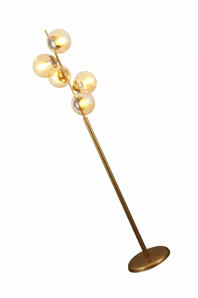 Модена 5 ли Носталгичен лампион с бал стъкло Модерен, за хол, спалня, дневна