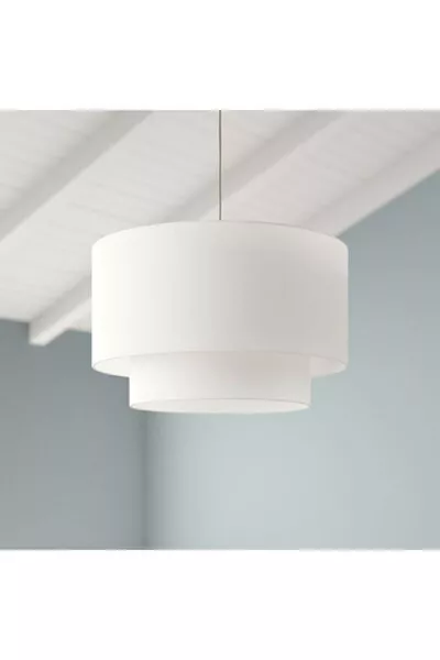 Fabric Shade 2-Tier Cake Chandelier Bedroom Kids Room