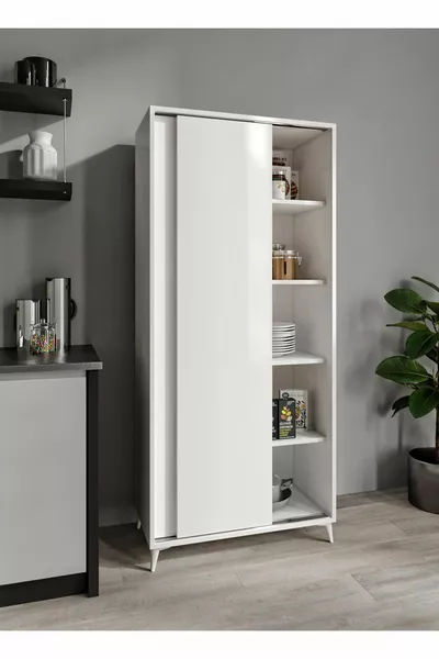 Sliding Multi-Purpose Kitchen Cabinet, Pantry Cabinet, Jar Cabinet, Storage Cabinet - All Made of Premium Quality MDF